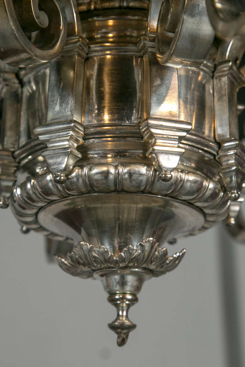 Pair of Silver Plated Caldwell Chandeliers For Sale 2