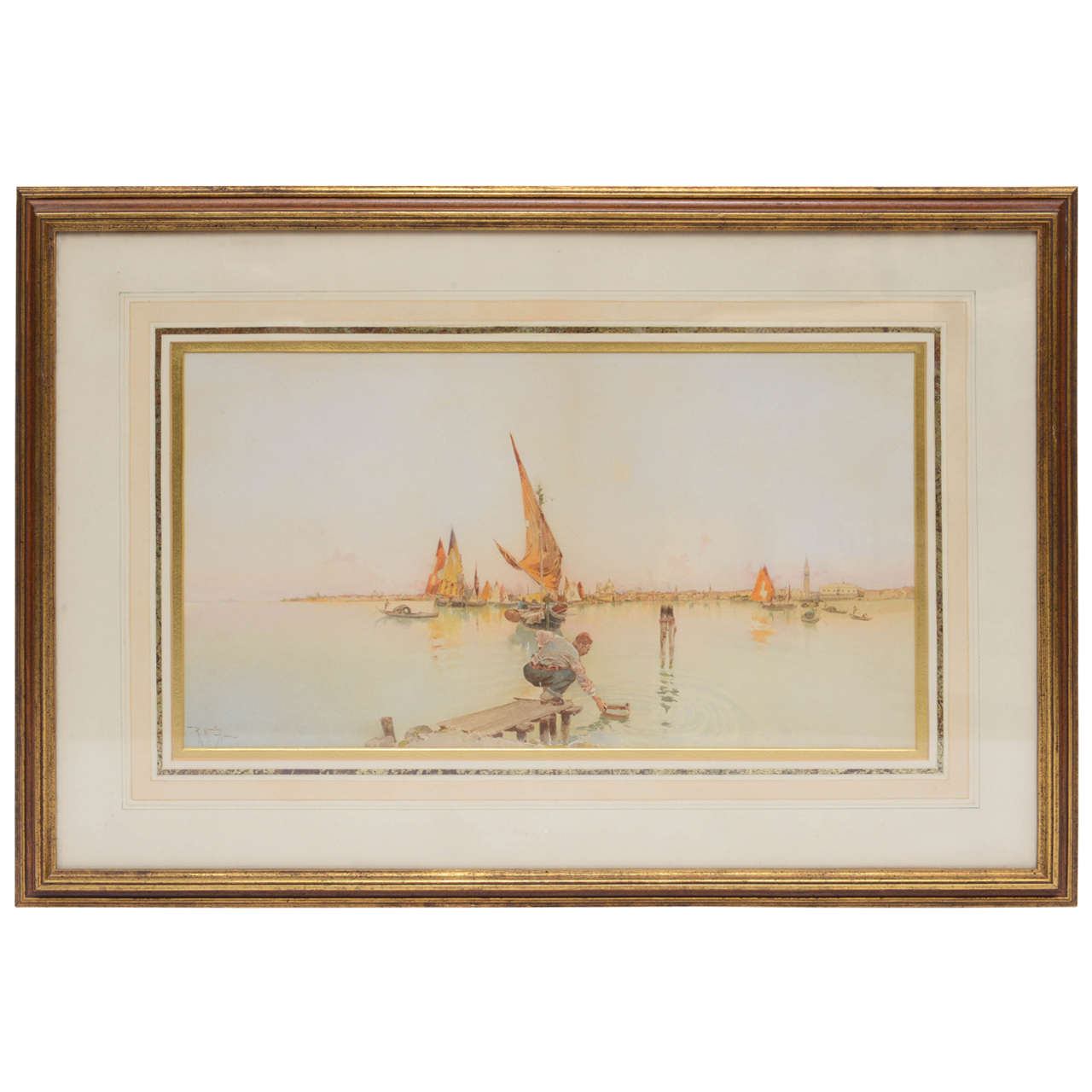 " Venice, " Watercolor by Raffaele Mainella For Sale