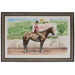 Vintage Watercolor Titled, " Hillbilly Classic" by Robert P. Waddington