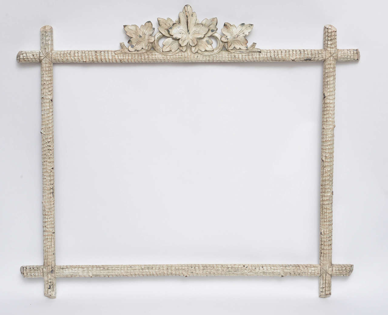 Directional Black Forest frame with a custom antique wash over a detailed hand carved details.  Frame only to house a mirror or work of art.  Other smaller frames are available, plus a small guest towel bar with a framed feature.