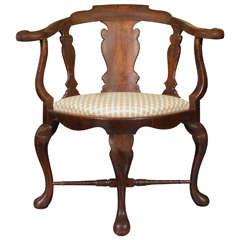 An Unusual English Oak "Corner Chair, " early 19th c.