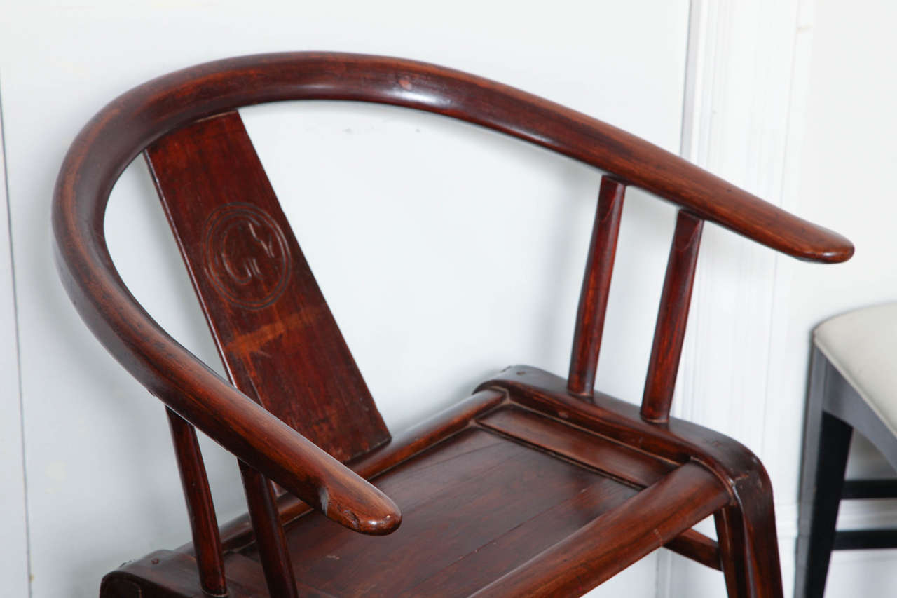 19th Century Elmwood Armchair In Good Condition For Sale In New York, NY