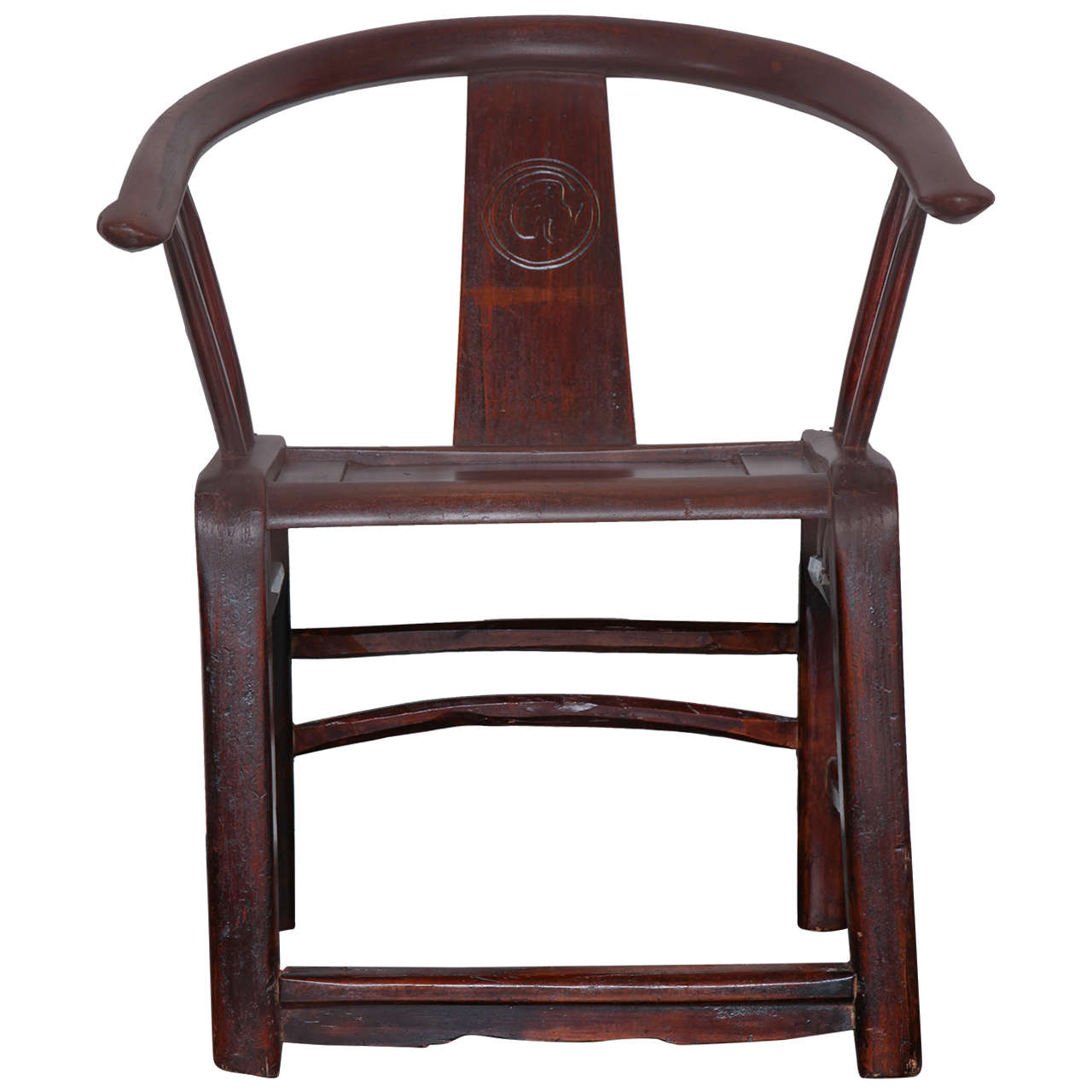 19th Century Elmwood Armchair For Sale