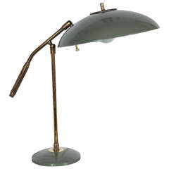 Vintage Desk Lamp with a Handle to Adjust, circa 1960