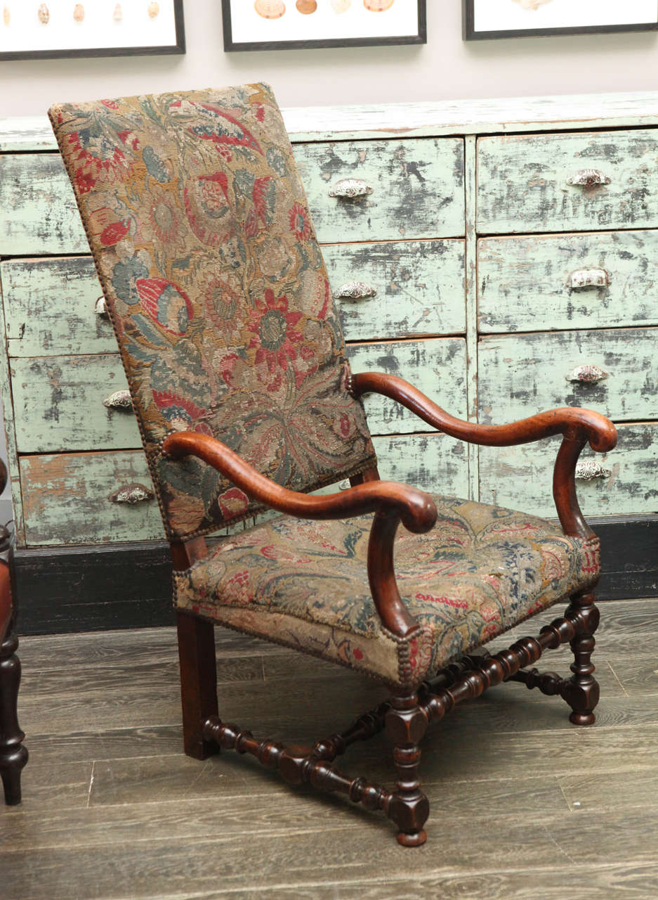 French 18th Century Armchair with Tapestry