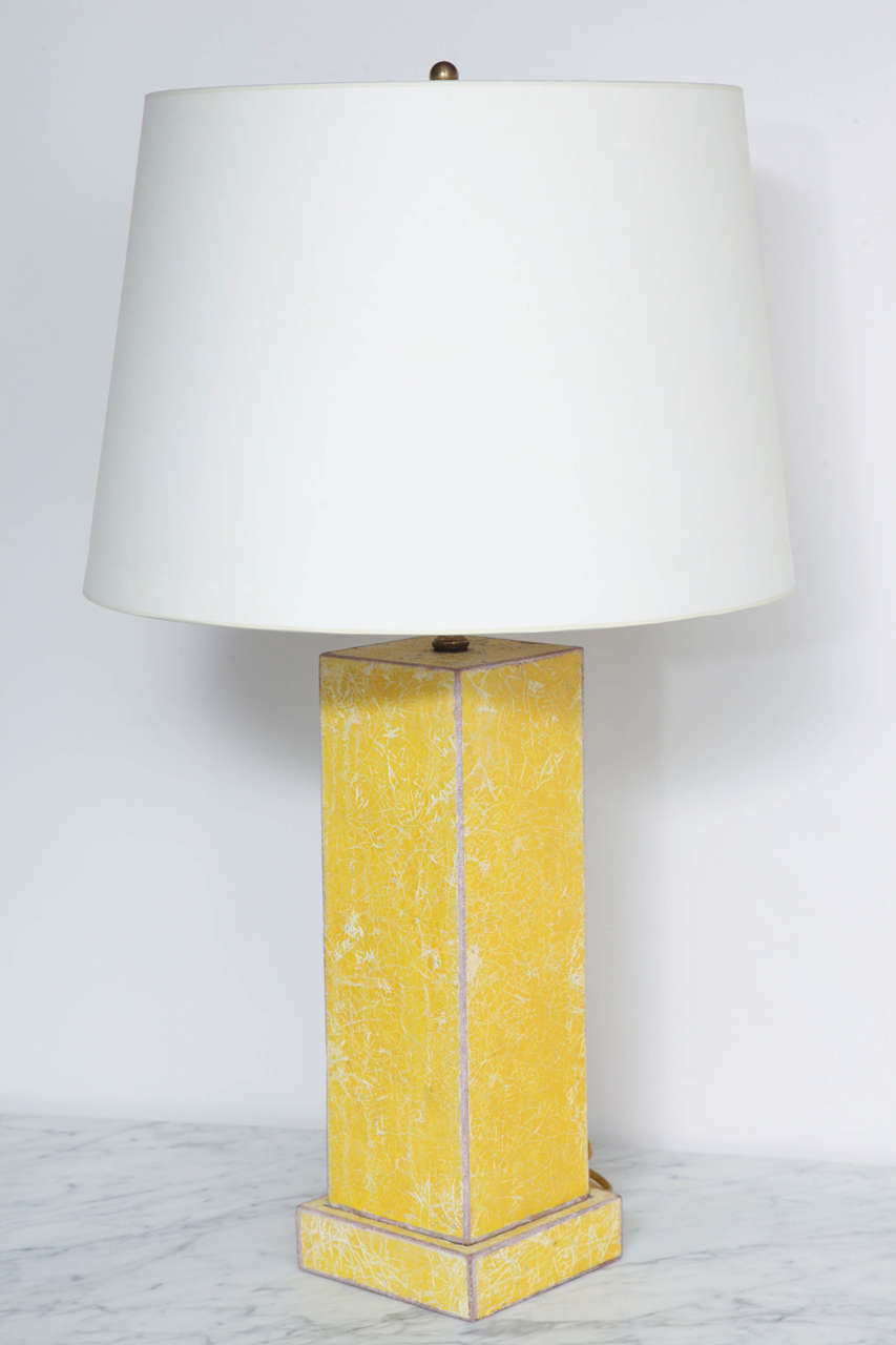 Bouck White Yellow Table Lamp