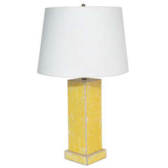 Bouck White Yellow Table Lamp