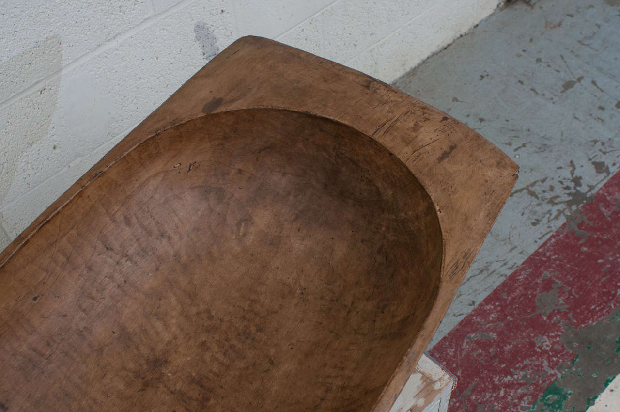 Hand-Hewn Elm Trog In Excellent Condition In Baltimore, MD