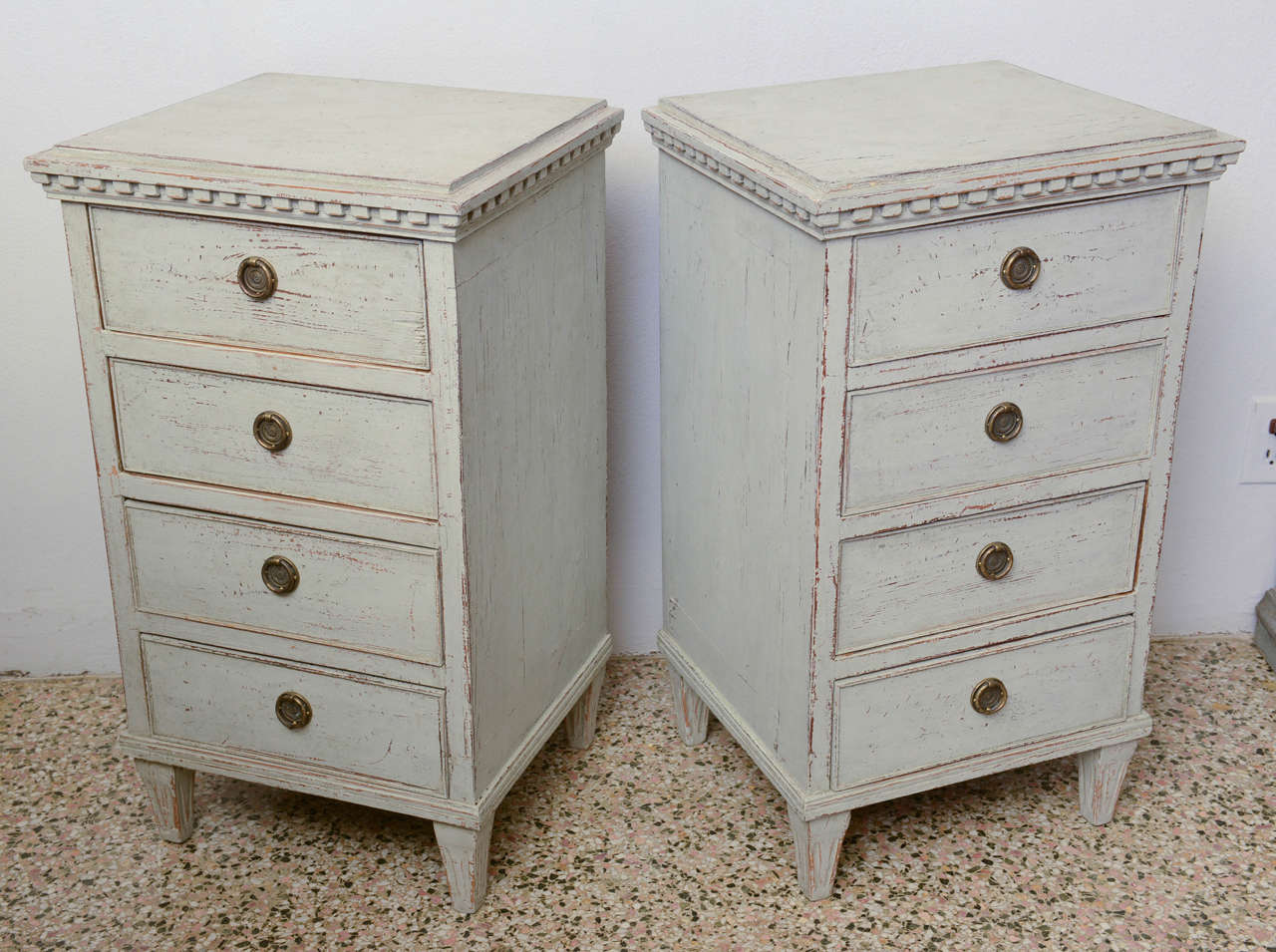 19th Century, Pair of Small Antique Swedish Commodes