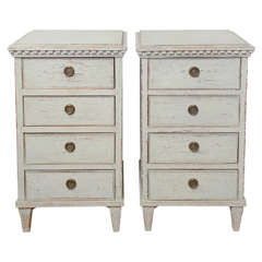 19th Century, Pair of Small Antique Swedish Commodes