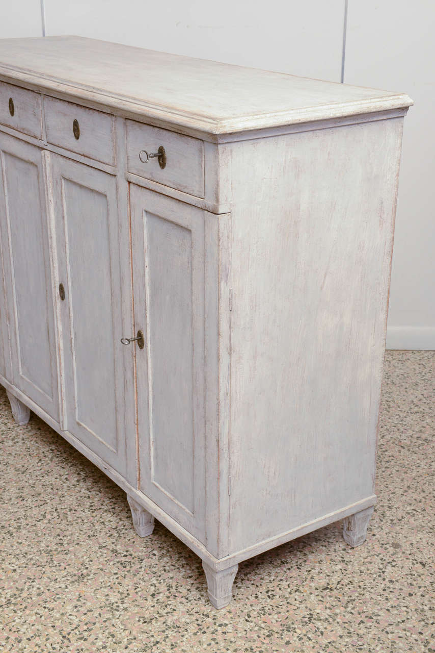 19th Century Antique Swedish, Gustavian Painted Sideboard 1