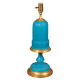 Blue Opaline Lamps