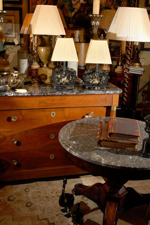 Pair 19th Century Tole Letter Holders Adapted as Lamps