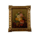 French Still Life of Roses in Original Frame and Signed