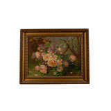 French Framed Oil on Canvas of Roses