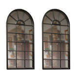 A Pair of Palladian Arched Window Mirrors, Circa 1930