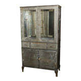 Used Metal Cabinet with Mirrored Interior