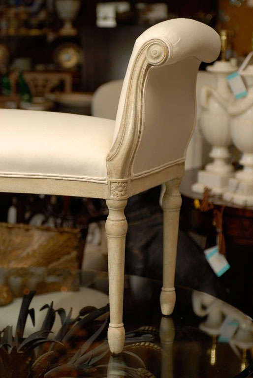 19th Century English George III Style Window Bench 1