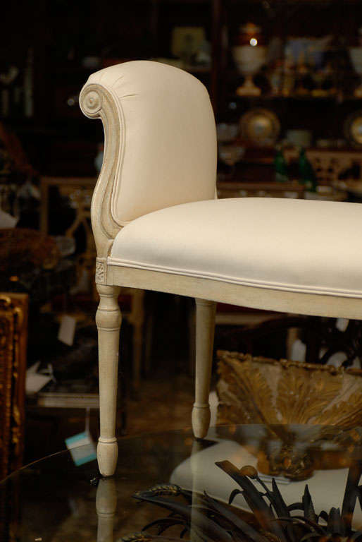 19th Century English George III Style Window Bench 2