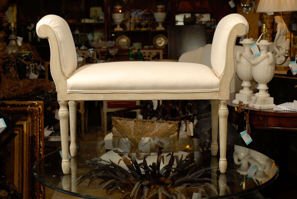 19th Century English George III Style Window Bench 4