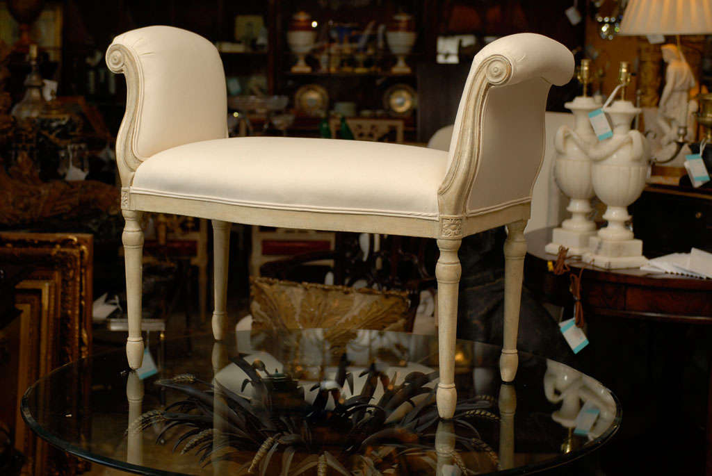 19th Century English George III Style Window Bench 7