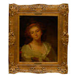 19th Century French Portrait of a Woman, Oil on Canvas