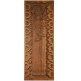 "Girl with Flower" Redwood Carving by Evelyn Ackerman