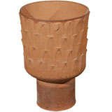 Stoneware Chalice in Ribbed Pattern by David Cressey