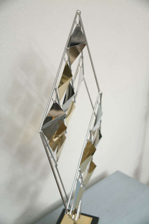 Brass and Chrome Sculpture by Curtis Jere For Sale 4