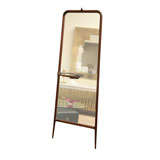Vintage Sculptural and Wood Italian Dressing Mirror By Ceccotti