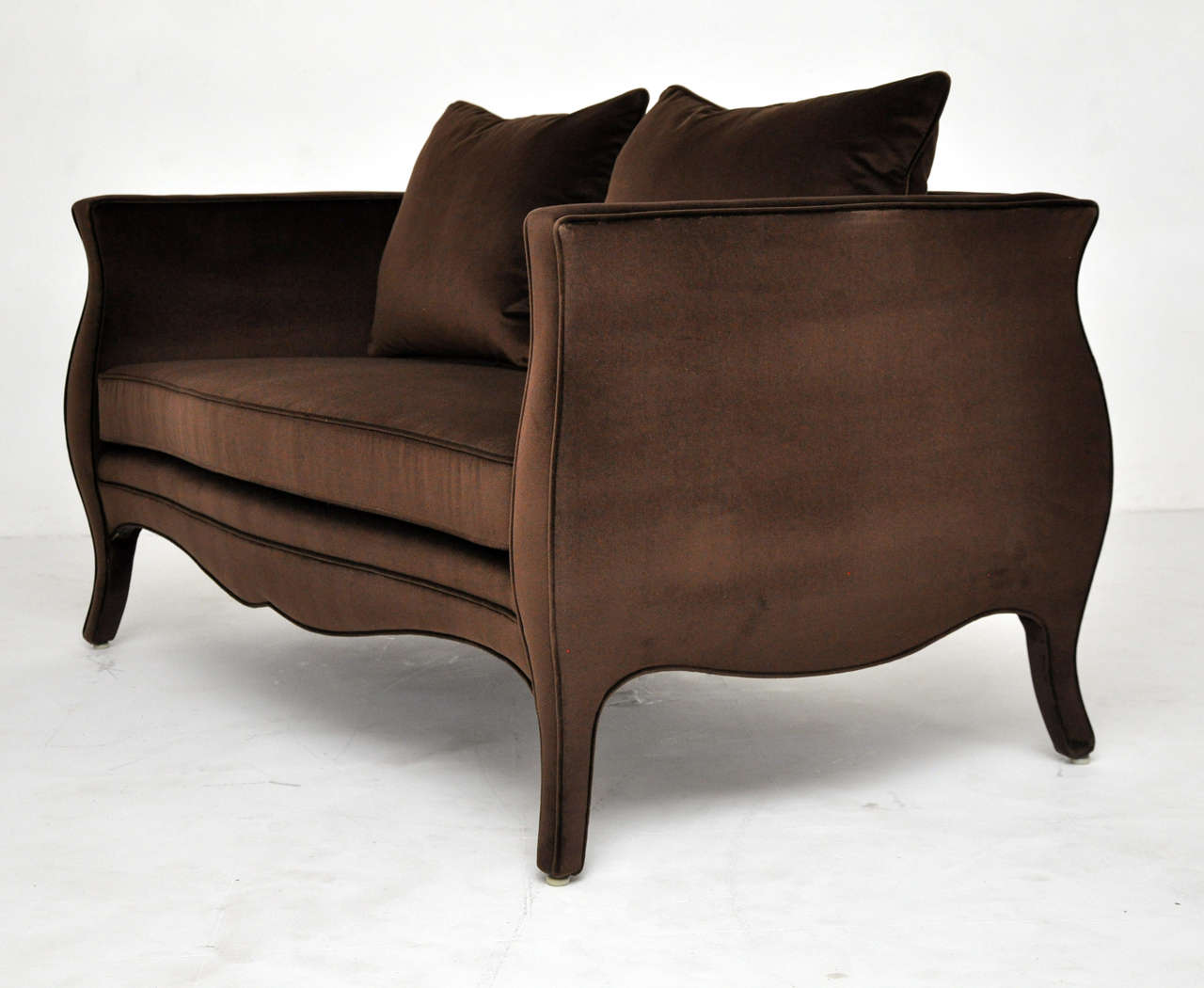 Richard Himmel Velvet Settee In Excellent Condition In Chicago, IL
