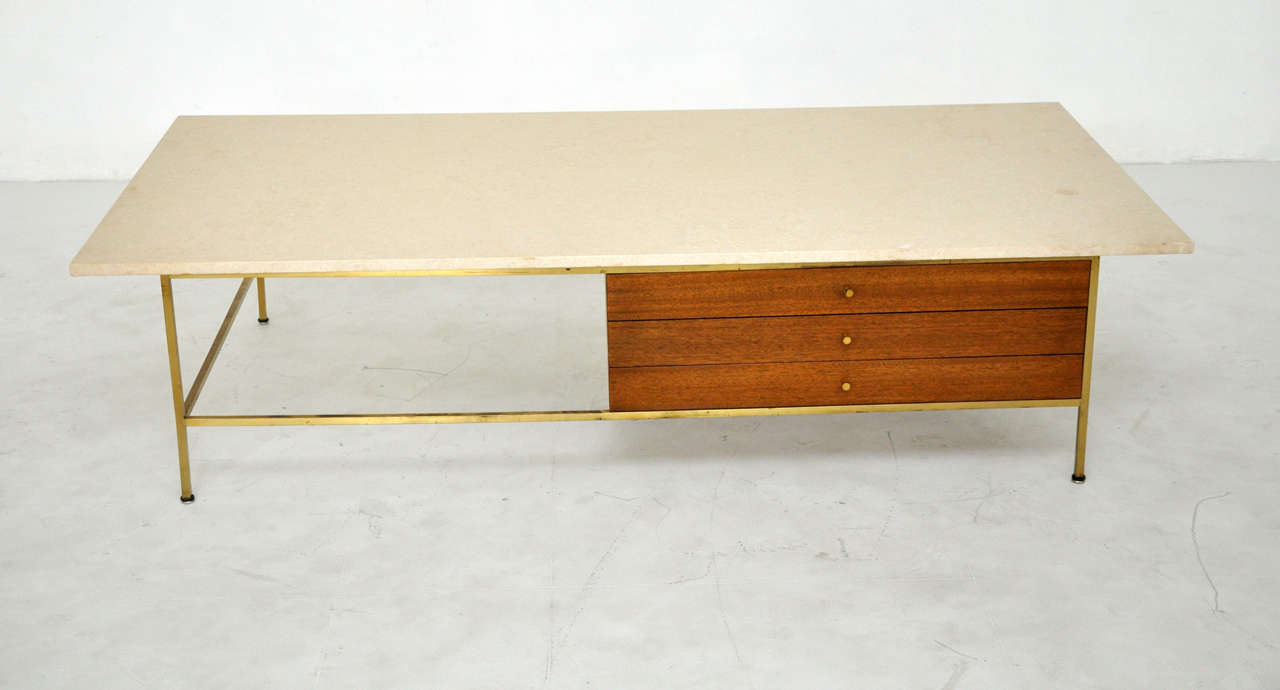 Paul McCobb Travertine Coffee Table