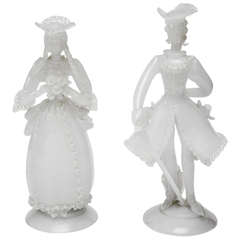 Matched Pair of Murano Figurines