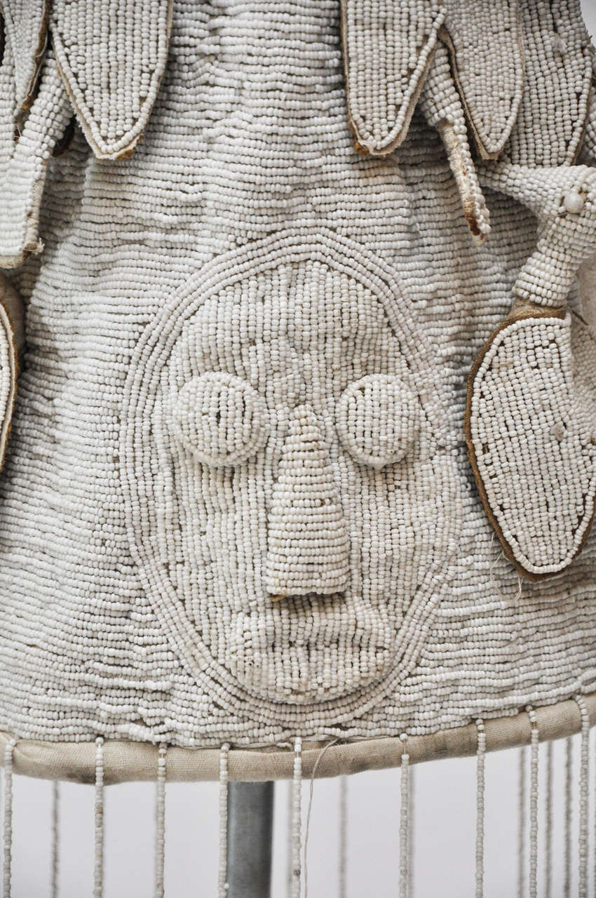 20th Century Nigerian Tribal Beaded Headdress