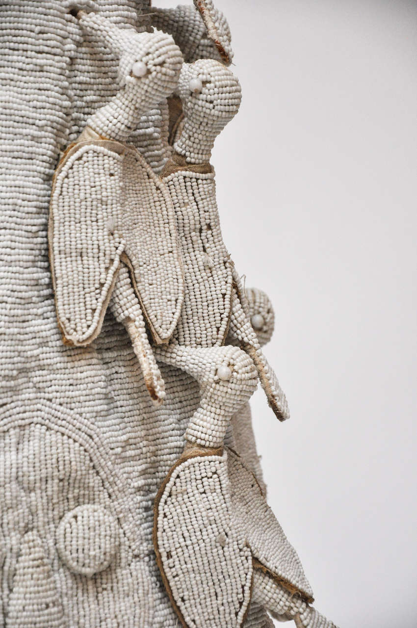 Fabric Nigerian Tribal Beaded Headdress