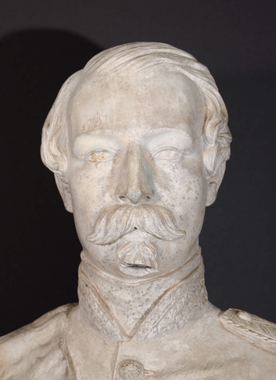 French Plaster Bust of Napoleon III