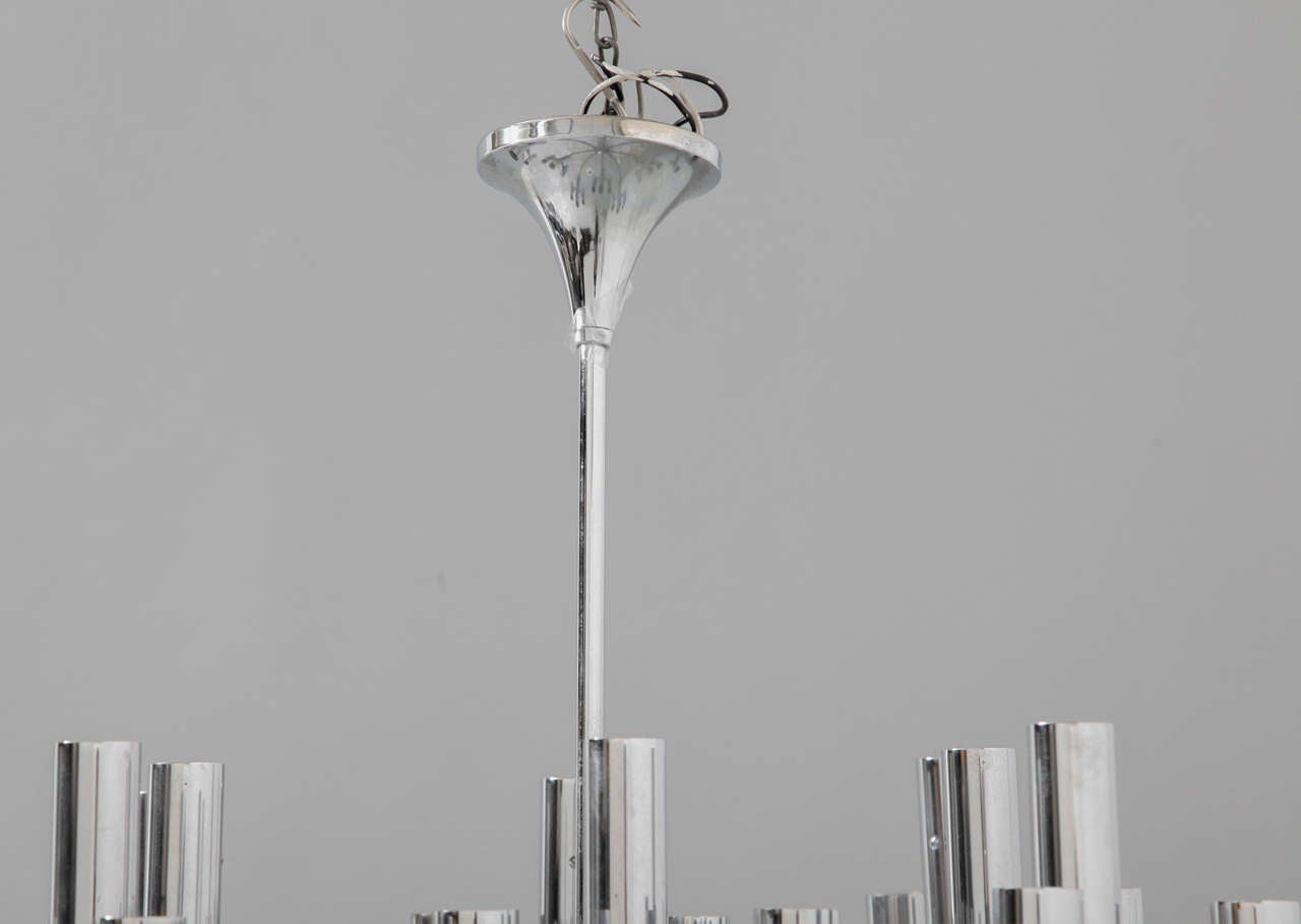 Mid-Century Modern Sciolari Chrome Chandelier