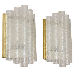 Ice Glass Tube Sconces Designed by Doria