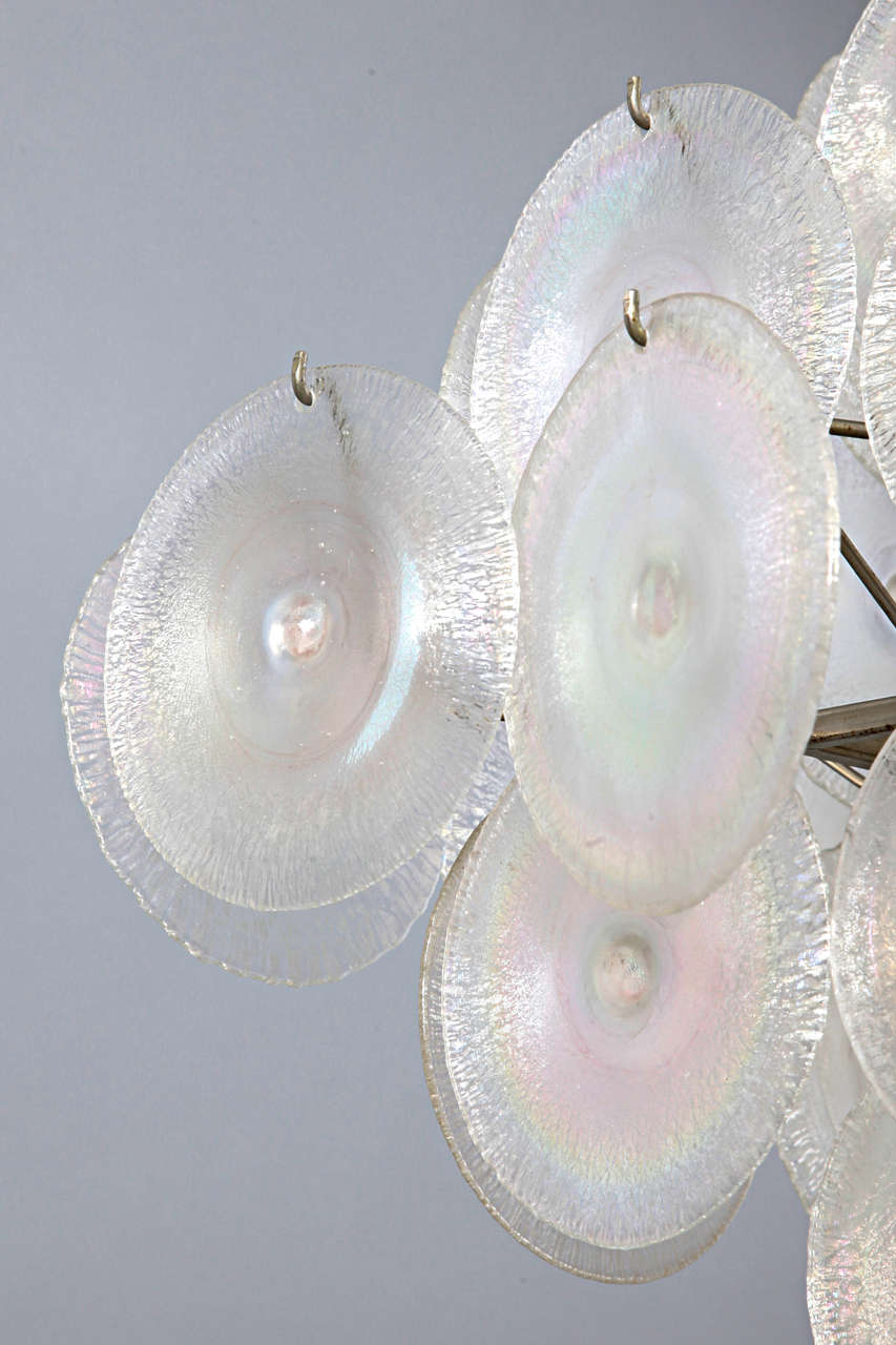 Vistosi Iridescent Discs Large Chandelier at 1stdibs