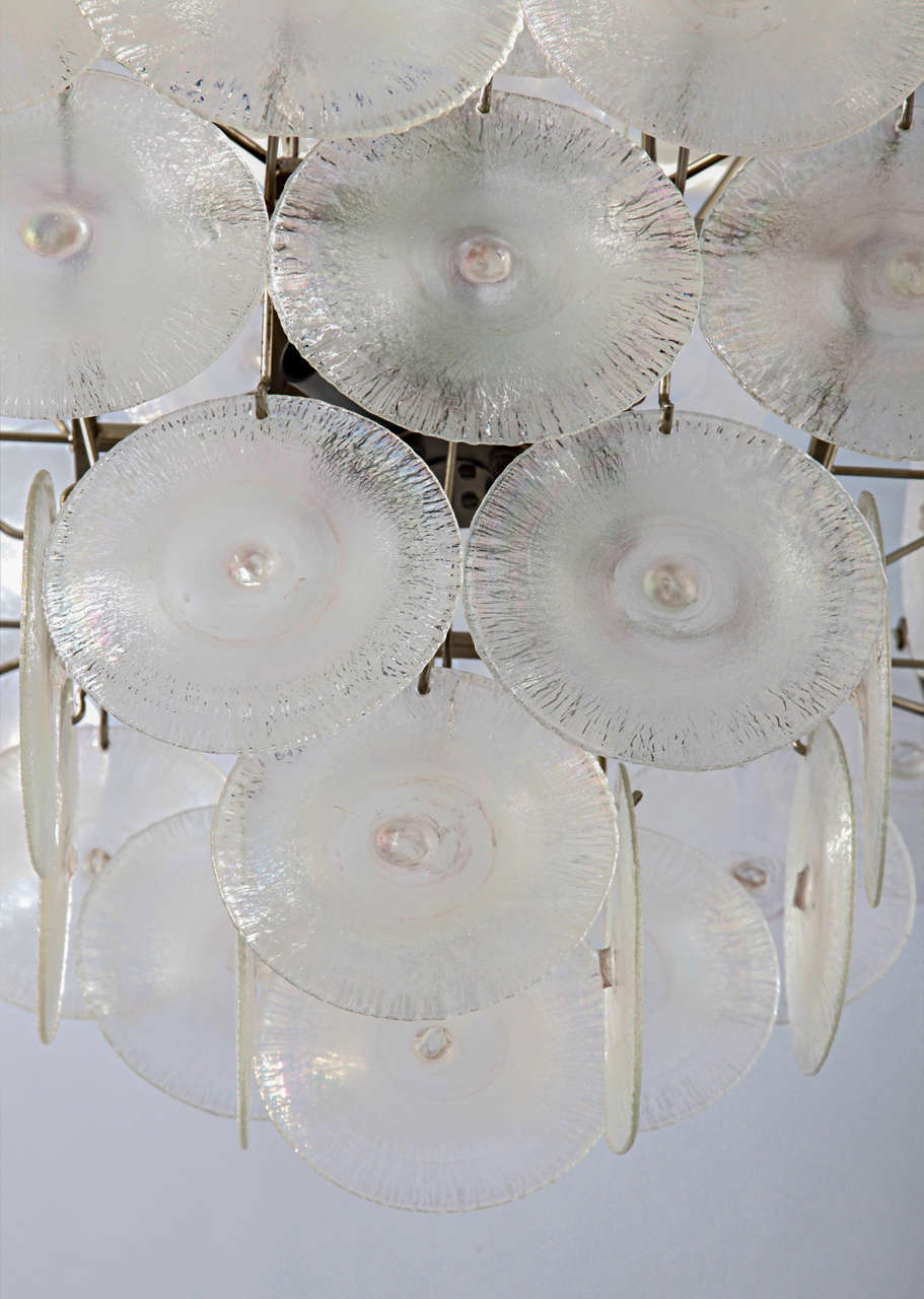 Vistosi Iridescent Discs Large Chandelier at 1stdibs