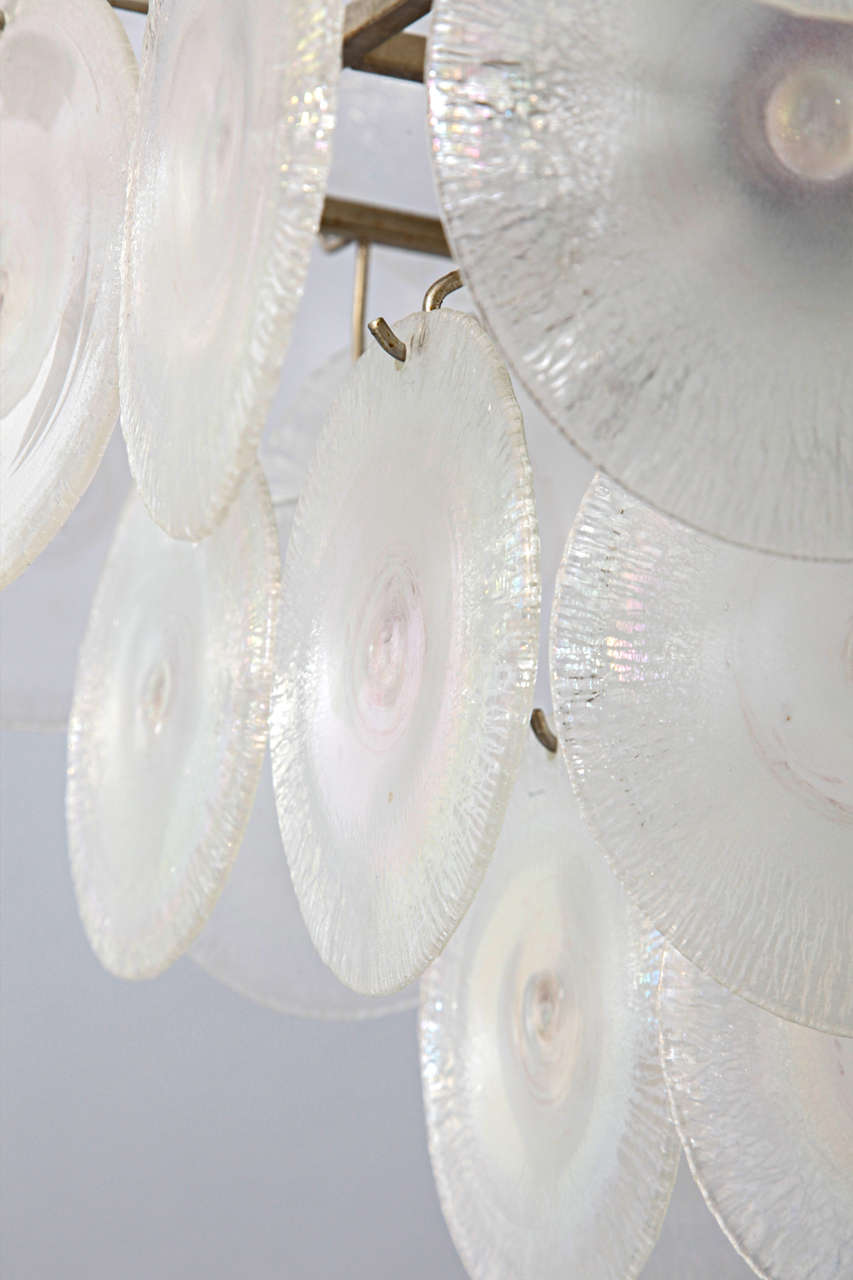Vistosi Iridescent Discs Large Chandelier at 1stdibs