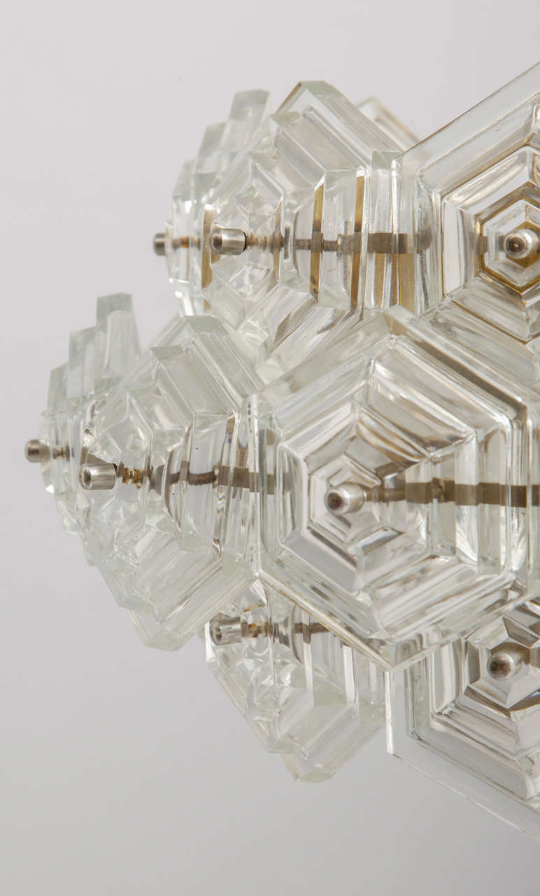 Modernist Vintage Glass Prisms Chandelier, Kinkeldey, 1960s at 1stDibs glass prisms for sale