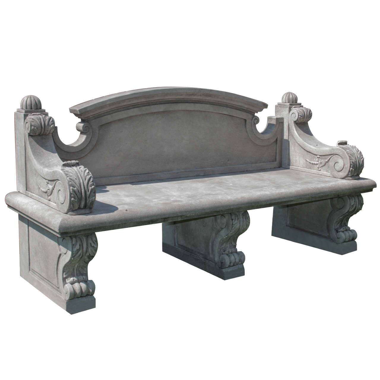 20th Century, Limestone Bench For Sale