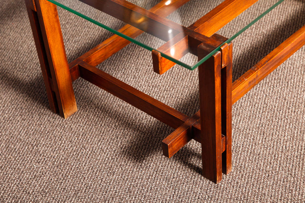 Glass Coffee Table by Ico Parisi For Sale