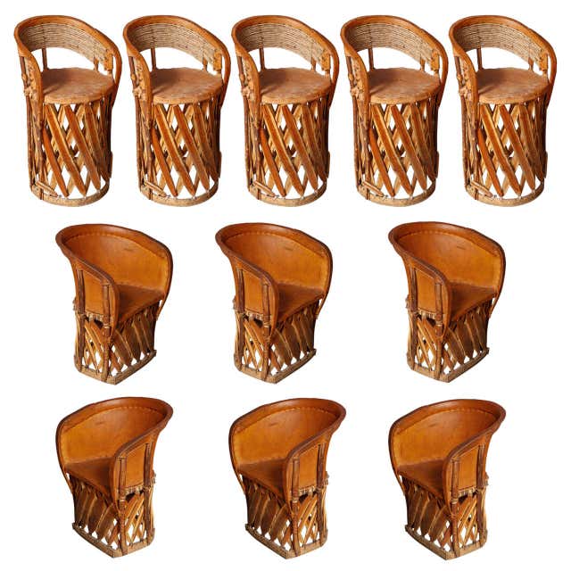 Set of 11 Mexican Origin Equipale Chairs For Sale at 1stDibs