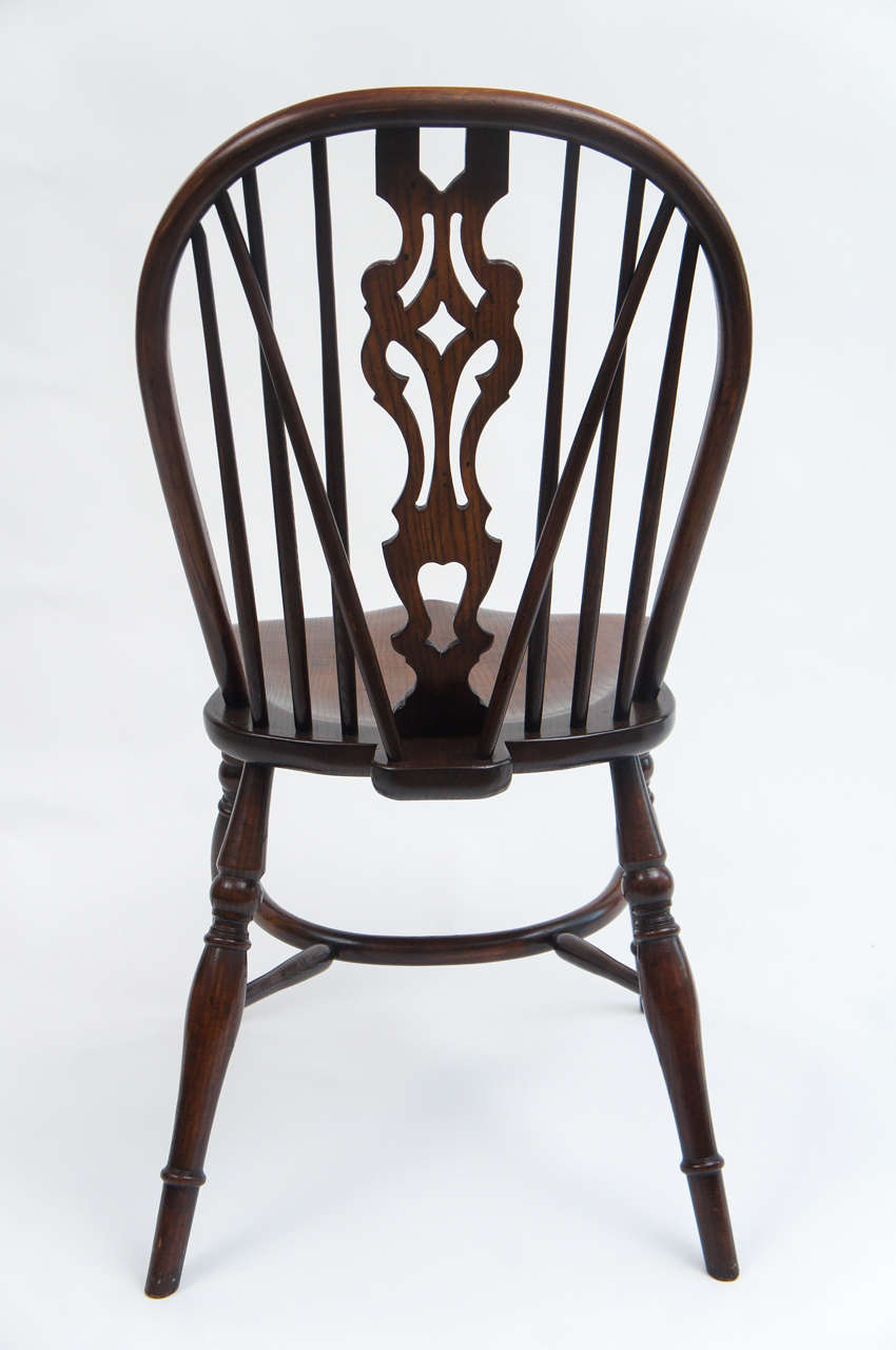 British Set of Ten English Oak Windsor Chairs, Early 20th Century