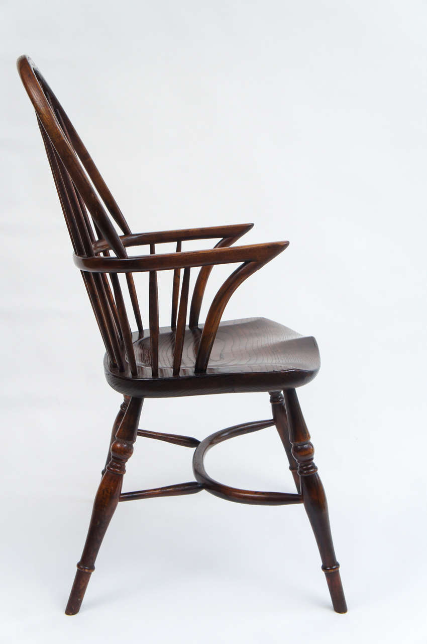 Set of Ten English Oak Windsor Chairs, Early 20th Century 2