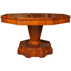 Macassar or Rosewood Octogonal Center Table