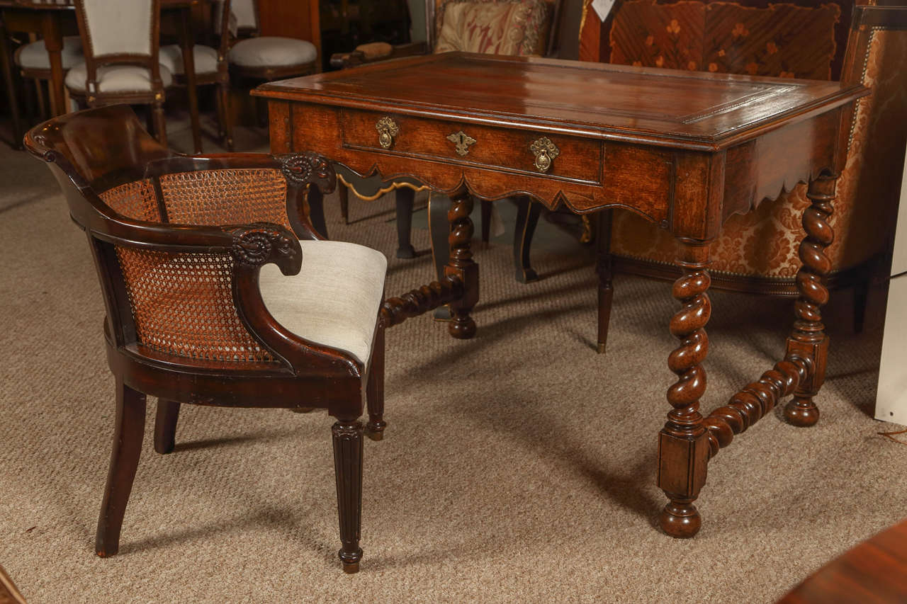 Rococo Fine 19th Century Ramshead Arm or Desk Chair