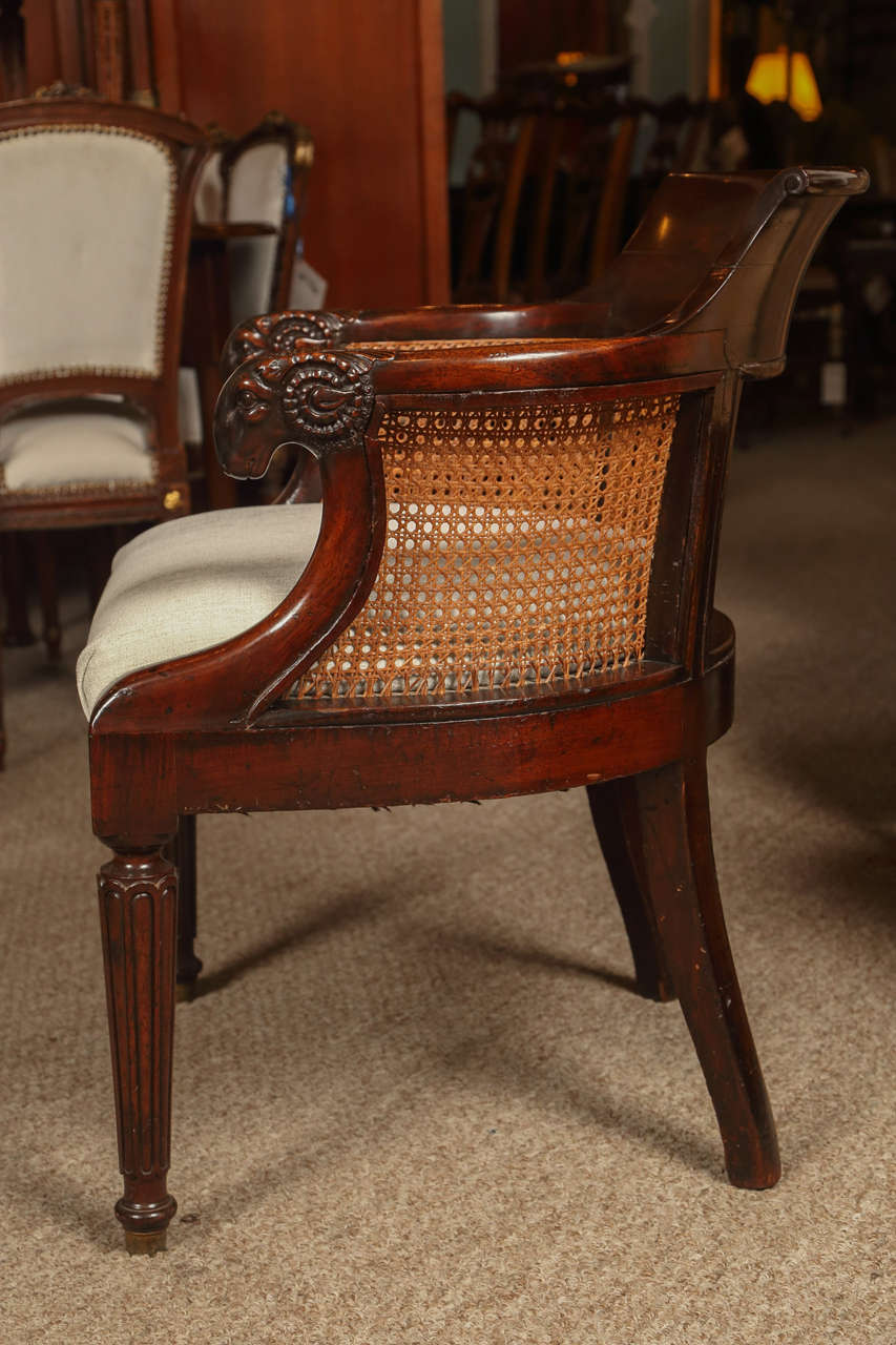 Fine 19th Century Ramshead Arm or Desk Chair In Good Condition In Stamford, CT